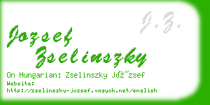 jozsef zselinszky business card